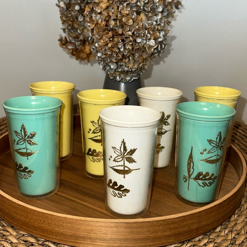 Mid-mod Insulated "Sta-cold" Burrite Tumblers by Pretty Products, Inc. MCM